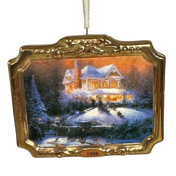 VNTG Hallmark Keepsake 1998 Thomas Kinkade Victorian Christmas II Ornament - Picture 1 of 5